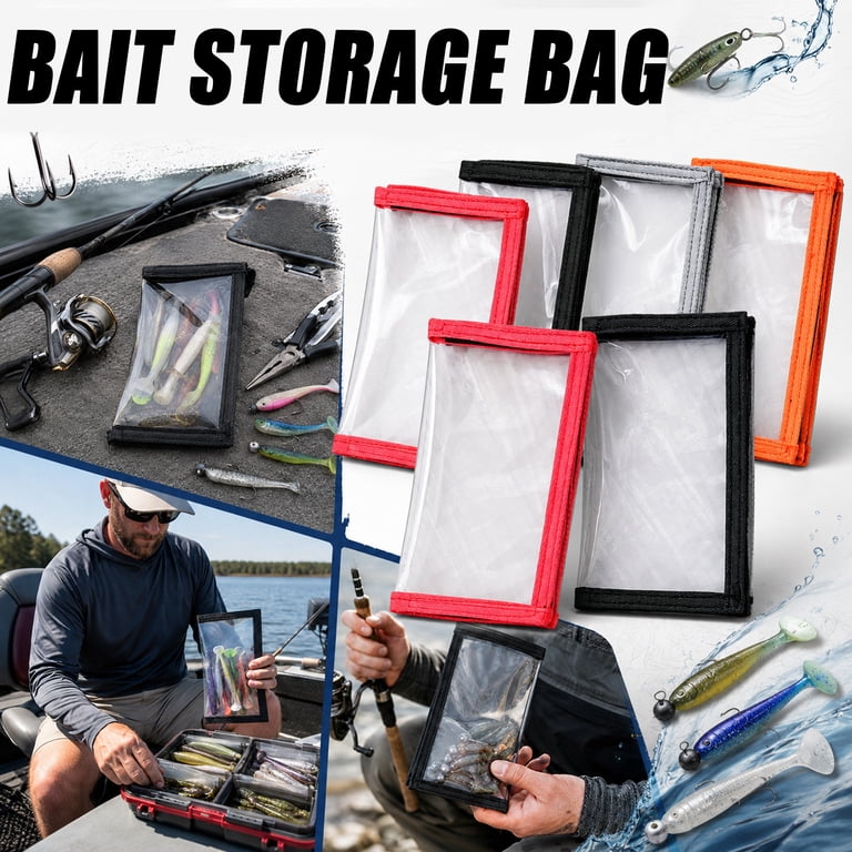 bags for fishing lures PZRT 20pcs Plastic Soft Bait Portable Self Seal Hook Package Storage Bags, Blue : Sports & Outdoors Four versatile gusseted pockets allow plenty of room within for large baits 1 Pack Clear Fishing Lure