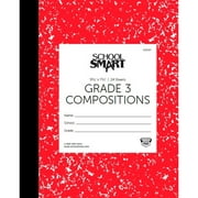 School Smart Skip-A-Line Ruled Composition Book, Grade 3, Red, 48 Pages