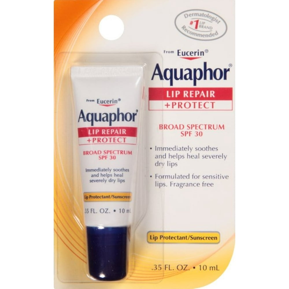 Aquaphor Lip Repair + Protect, Broad Spectrum SPF 30 0.35 oz (Pack of 2