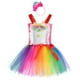 thumbnail image 1 of Vestido de princesa de unicornio arcoíris para niñas, vestido de baile de encaje para niños, tutú, vestido Formal de fiesta de boda zhangyuxiang unisex, 1 of 2