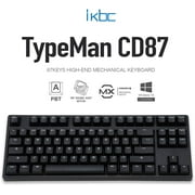 iKBC CD87 v2 Mechanical Keyboard with Cherry MX Brown Switch for Windows and Mac, Full Size Ergonomic Keyboard with PBT Double Shot Keycaps for Desktop, 87-Key, Black, ANSI/US