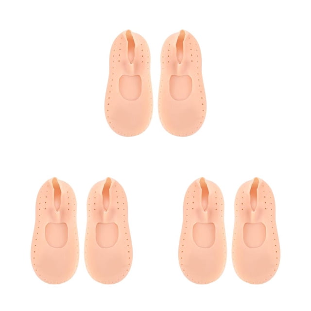 Qarigey 1 par de calcetines de silicona Gel para el cuidado de los pies Calcetines Herramientas de pedicura A prueba de golpes Transpirable Type1 NO1