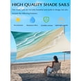 thumbnail image 3 of Abstracts Sandy Beach Sun Shade Sail 14' x 18', Turquoise Beige Gradient Ocean Wave Rectangle Outdoor Sunshade Canopy, Waterproof UV Block Patio Covers for Garden Yard Beach, 3 of 9