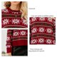 thumbnail image 5 of Suéter de copo de nieve navideño, suéter navideño con estampado de copos de nieve, suéter de punto con patrones de copos de nieve, suéter divertido con copos de nieve, diseño de clase mundial, 5 of 6