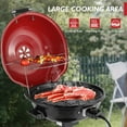thumbnail image 3 of Zimtown Grill Electric Grill Outdoor Standing Barbeque Grill Adjustable Temperature Control for Patio Backyad Red, 3 of 7