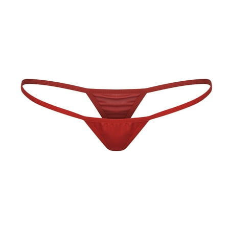 BYHONG Women Lace V-string Briefs Panties Thongs G-string Lingerie Underwear Underwear Red M