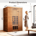 thumbnail image 4 of EASYHAWK 2-Person Infrared Sauna, Indoor Use, 1500W Infrared Heater, WiFi & Bluetooth App Control, 4 of 8