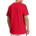 thumbnail image 7 of Men's Big and Tall Swim Shirt Short Sleeve UPF 50+ Sun Protection SPF UV Moisture Wicking Lightweight Quick Dry Rash Guard Size M-5XL Red, 7 of 7