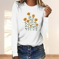 thumbnail image 2 of WRKEKC Casual Tops for Womens, Summer T-Shirts for Women, Women's Casual Trendy Long Sleeve Crewneck Pullover Round Neck Printing T-Shirt, 2 of 5