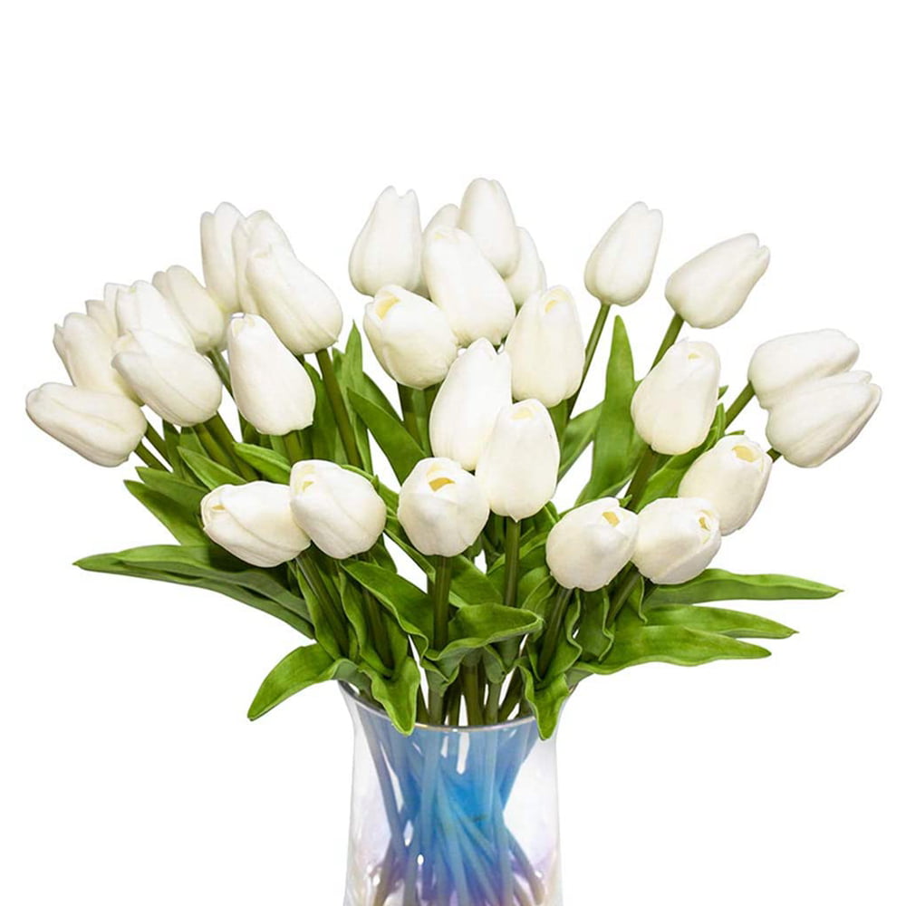 PU Tulip Artificial Flower For Wedding Party Home Decor Real Touch Flowers 
