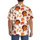 thumbnail image 3 of Balery Thanksgiving Turkey Leaves Camisa Casual de Manga Corta con Botones para Hombre, Texturizada, Estilo Cubano, para Playa, Verano-Medium, 3 of 5