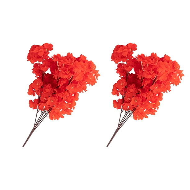 Ramo de Flores de Cerezo Artificial Matsuzay 2 Piezas Rojo