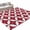 Red, variant on Black Rhombus Entryway Rug 2x3ft Washable Non Slip Bathroom Rug Low Pile Soft Indoor Floor Front Door Mat Retro Abstract Geometric Pattern Rectangle Area Rugs Carpet for Kitchen Office Dining Room