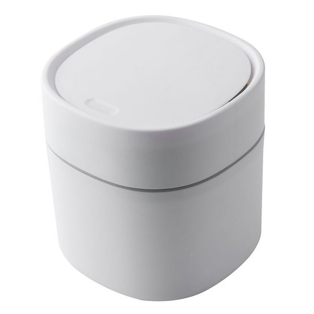 Mini Trash Can Desktop Trash Bin with Lid Small Tiny Countertop Garbage