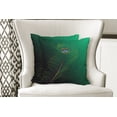 thumbnail image 4 of Ambesonne Animal Throw Pillow Cover 2 Pack, Peacock Bird Plumes, 20", Green Blue, 4 of 6