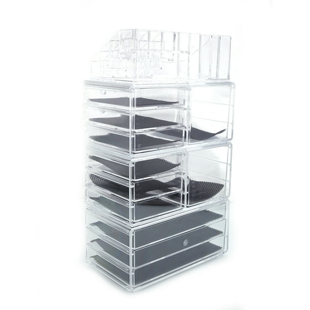 Clear Acrylic Makeup Organizer Box With - Clear Acrylic Makeup Storage Drawers Clear Acrylic Makeup Organizer Box With - Clear Acrylic Makeup Storage Drawers