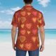 thumbnail image 4 of Fotbe Flower Hearts Camisa Hawaiana para Hombre Unisex – Camisa Casual de Verano con Botones de Manga Corta de Algodón y Lino,Large, 4 of 7