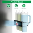 thumbnail image 5 of FOUKUS Magnetic Water Bottle Organizer – 2 Pack 40 oz Tumbler Cup Holder Compatible with Stanley Cup, with Extra Lid Hanger, Stainless Steel Cup Storage, Space-Saving for Fridge and Beverage Machine, 5 of 6