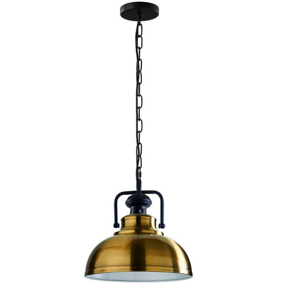 Retro Pendant Lamp Yellow Brass Curvy Light Fixture Ceiling Chain Lamp Shade Vintage Hanging Light Home Decorations