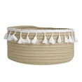 thumbnail image 1 of Greyghost Panier de Rangement Rétro en Corde de Coton avec Franges Panier de Rangement Tissé pour la Maison, 1 of 7