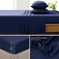 thumbnail image 5 of IR Imperial Rooms Queen Navy Blue Sheet Sets Deep pocket Microfiber, 1800 Series Brushed, 4 Piece, 5 of 8