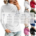 thumbnail image 3 of VBVC Women's Mock Neck Velvet Long Sleeve Pullover , Ladies' Slim Fit Stretch Top , Fall Winter Casual Layering Shirts For Women, S-2XL, 3 of 9