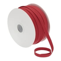 Uxcell Cotton Twill Tape 1/4" 50 Yards Cotton Ribbon Bias Binding Tape for Sewing Gift Wrapping Dark Red