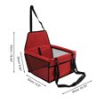 thumbnail image 4 of Unique Bargains 1 Pc Removable Pet Car Seat Cover for Pet 50.79"x39.37"x16.93" Red, 4 of 6