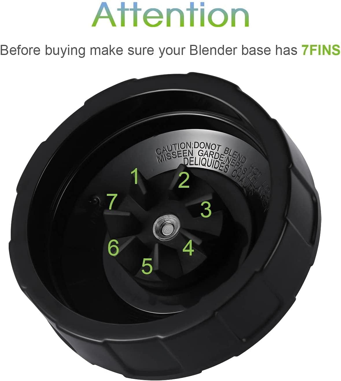 for Ninja Blender Bl450-30 Bl456-30 BL480-30Ect, 24oz Ninja Blender Cups and 7 Fins Blade Accessories, Clear