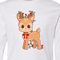 thumbnail image 4 of Inktastic Cute Christmas Reindeer with Christmas Lights Long Sleeve Youth T-Shirt, 4 of 5