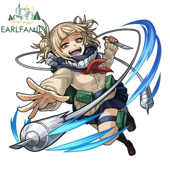 EARLFAMILY 5.1" Toga Himiko Cute Anime Car Stickers Auto Body Vinyl Decals