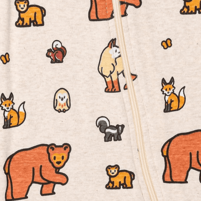 Forest Friends on Cream Heather