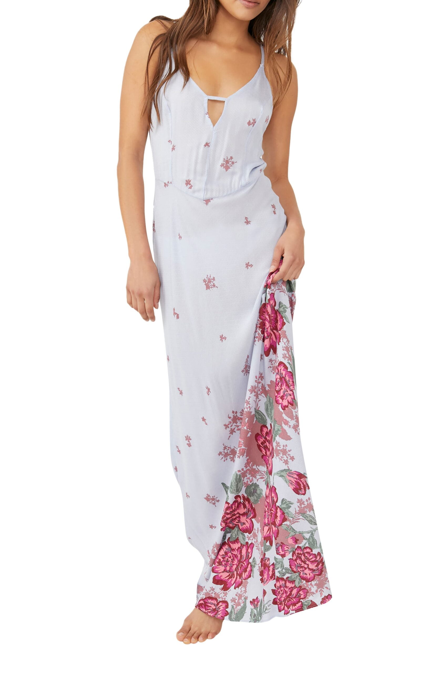 Free People Women's Bluebell Maxi Dress Blue X-Large US - Walmart.com
