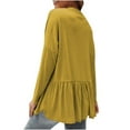 thumbnail image 3 of Posijego Women's Ruffle Cardigan Cozy Button Front Open Front Jacket for Women Lightweight Causal Outerwear, 3 of 3
