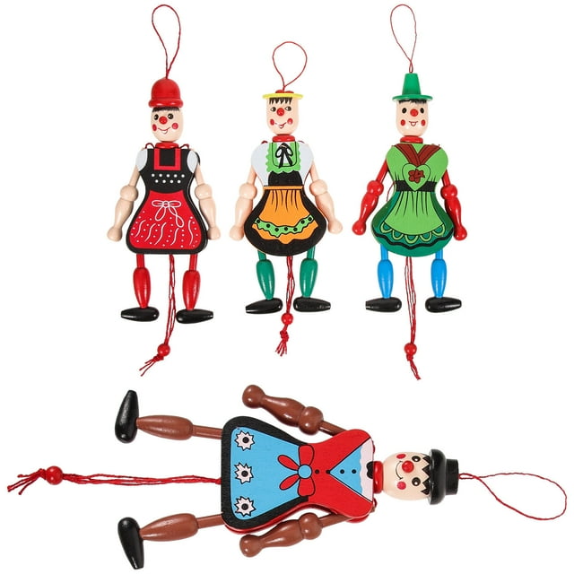 CHICHUMID 4Pack Strings Puppet Assorted Color Interactive Toy for Creative Decoration