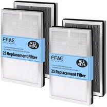 FFAC 4 Pack MA-25 Replacements Filter for MA-25 Air Purifier S1/W1/B1 Only, 3 in 1 HEPA H13 filter