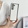 thumbnail image 6 of ELEHOLD Leather Case for Samsung Galaxy Z Fold 6, Crocodile Pattern soft TPU Slim Thin Shockproof Case with Hinge Protection,White, 6 of 7
