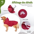 thumbnail image 3 of Hooded dog raincoat (4XL, red), 3 of 5
