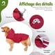 thumbnail image 3 of Impermeable para perros con capucha (4XL, rojo), 3 of 5