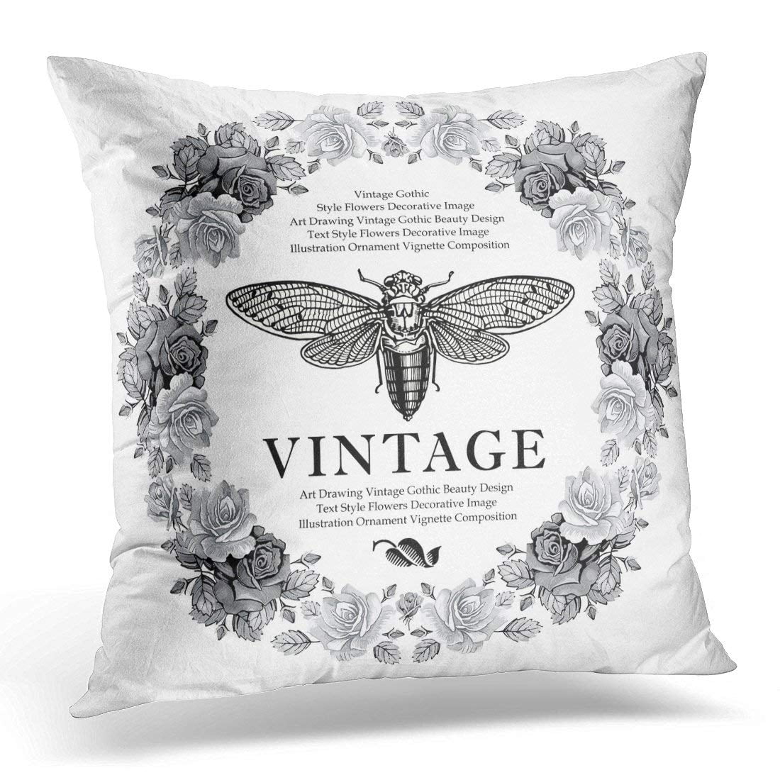 VINTAGE BUTTERFLY TAPESTRY BOTH SIDES Butterfly Throw Pillow Cover