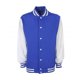 thumbnail image 1 of FDM - Chaqueta Béisbol/Universidad USA/ Rugby Unisex Hombre/Mujer (Azul real/Blanco), 1 of 1