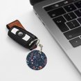 thumbnail image 6 of Naloa Colorful Flowers Print Round Keychain Keychain Key Ring, Key Tag, Key Chain Bulk for Gift Accessories (Round), 6 of 7