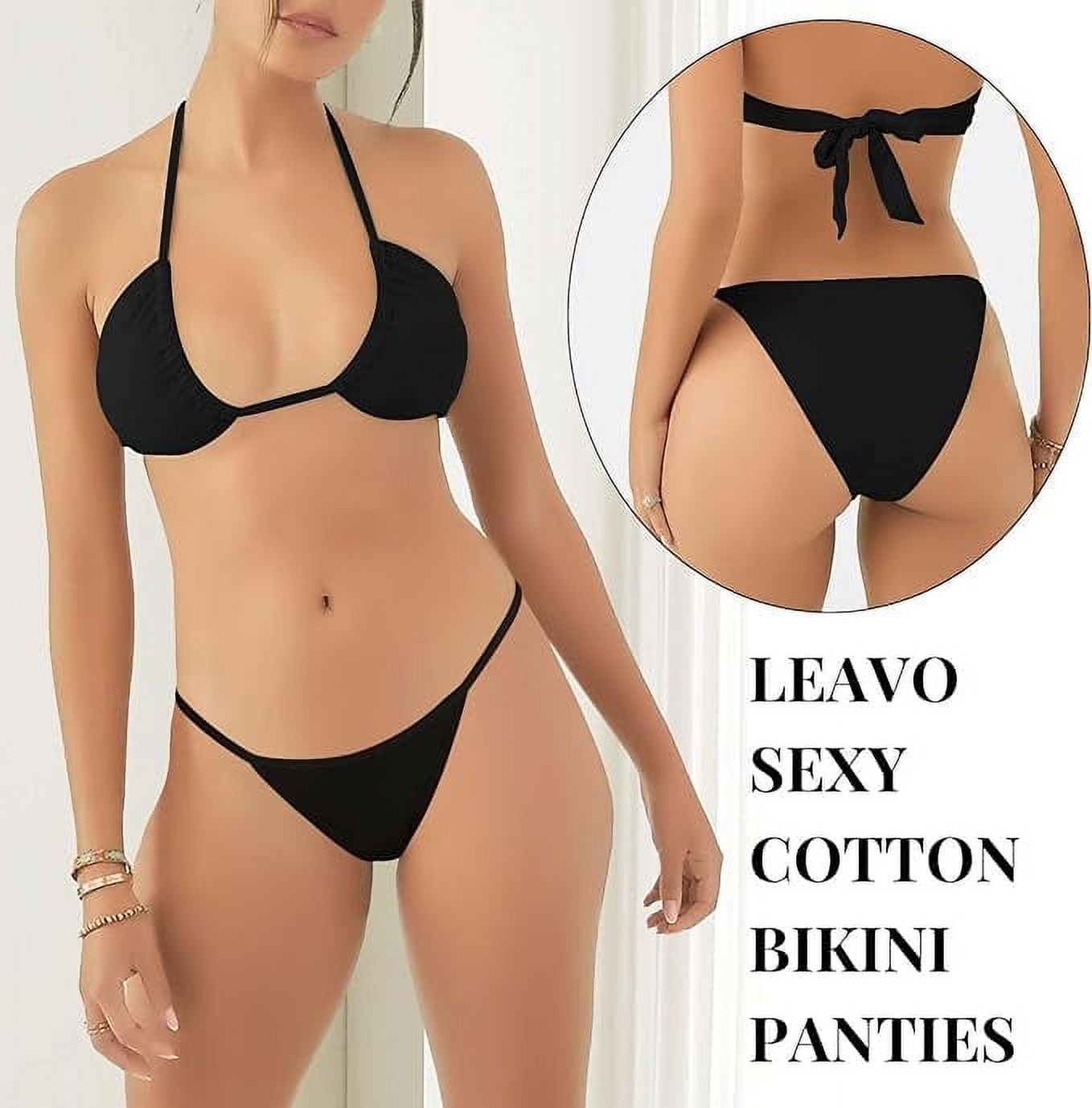 Levao Underwear for Women Cheeky Panties Plus Size String Bikini Low Rise  Underwear Multipack S-2XL, 3 Colors Mixed, L : : Clothing &  Accessories