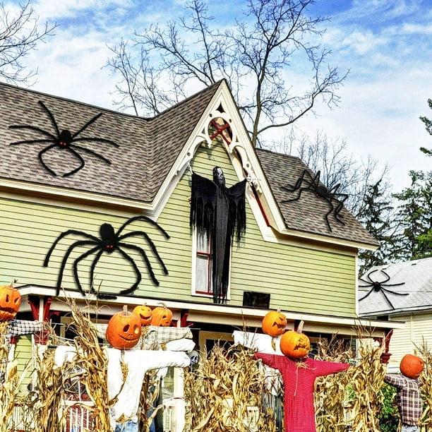 79 Inch Outdoor Halloween Decorations Scary Giant Spider Fake
