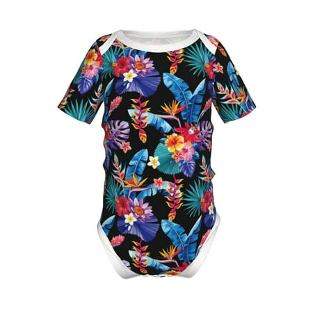 

Yiaed Tropical Palm Leaves Print Infant Climbing Short Sleeve Onesie One-Piece Baby Bodysuit Clothes 0-12 Months -9M