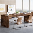 thumbnail image 3 of Tribesigns78.74-inch Extra Long Conference Table, Large Meeting Table with Spacious Worktop, for Office Conference Room, Easy Assembly, Vintage Brown, 3 of 5