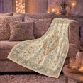 thumbnail image 6 of Persian Artwork Medallion Floral Vine Pattern Vintage, Festive Holiday Scene, Warm Flannel Blanket for Living Room and Family Room, Art Lovers Christmas Gift, Festive Home Decor, 6 of 9