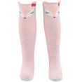 thumbnail image 1 of 1 Pair Girls Knee High Socks Fun Animal Pattern Socks Cotton Mid Calf Long Boot Socks, 1 of 2