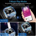 thumbnail image 4 of Transmisor FM Bluetooth, adaptador de radio para coche con micrófono y 2 cargadores USB, pantalla LED, kit manos libres para coche, 4 of 5