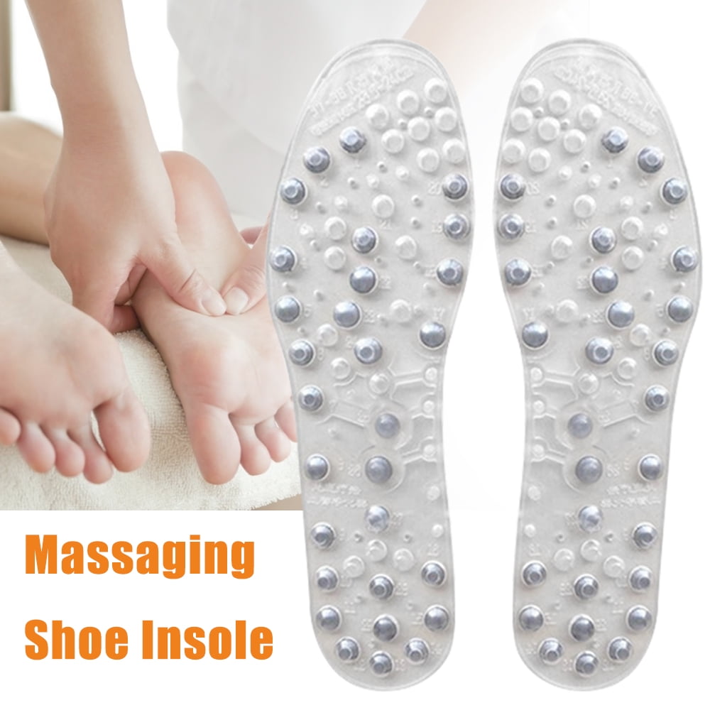 Pair of Therapy Insoles Cuttable Clear Magnetic Flexible Insoles for Foot Health 